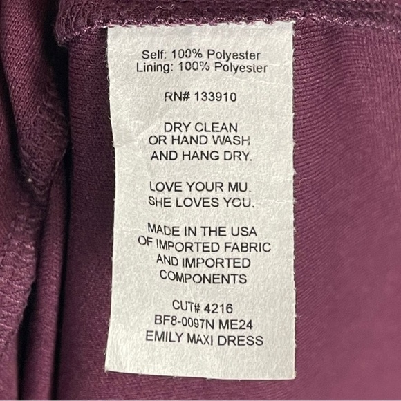 SHOW ME YOUR MUMU EMILY EMPIRE FLUTTER SLEEVE CHERRY RED MAXI BRIDESMAID DRESS - Picture 15 of 15